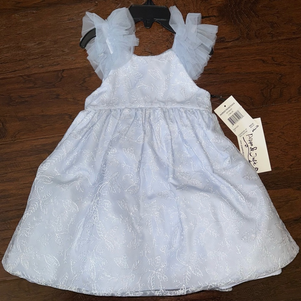 Pippa & Julie 2T Light Blue Ruffled Dress